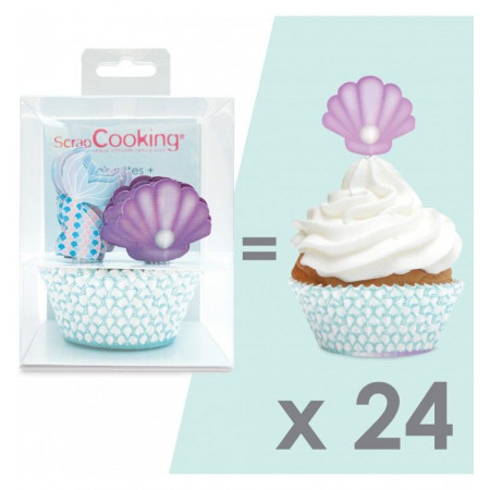 Scrapcooking - Kit Déco & Caissettes Cupcakes Papier Casse